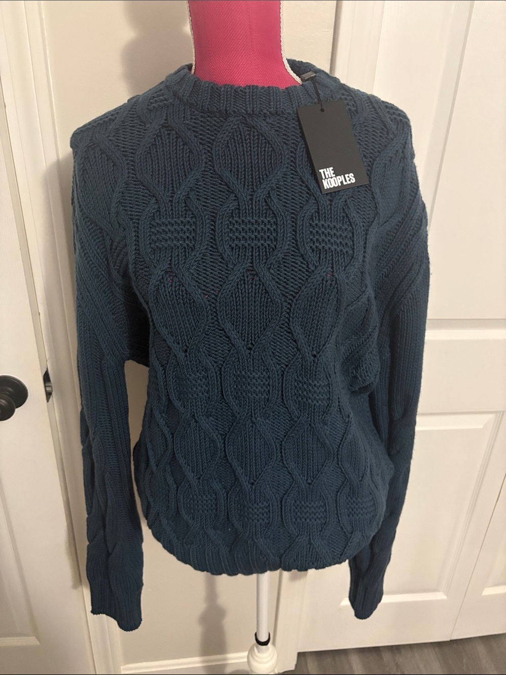The Kooples Women's Cable Knit Sweater - Teal